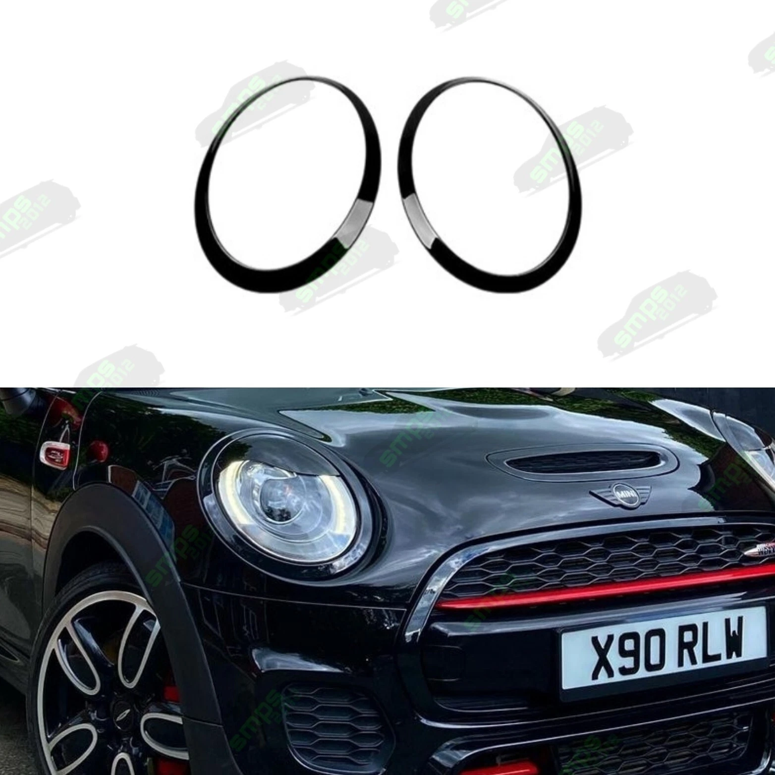 Mini F56 Gloss Black Front Headlight Covers - Cooper S JCW Gen 3