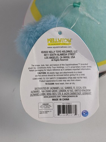 2022 Squishmallow 5” JUSTINE Blue Chick EASTER NWT SS#1221 - Picture 9 of 9
