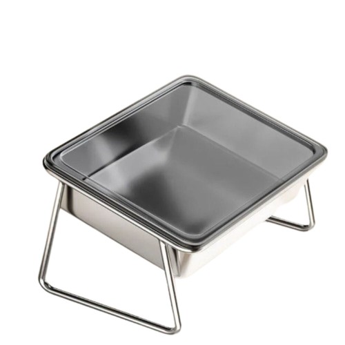 Stainless Steel Dog Food Bowls 15 Degree Inclined Pet Feeding Dish Pet Feeder - Picture 14 of 14