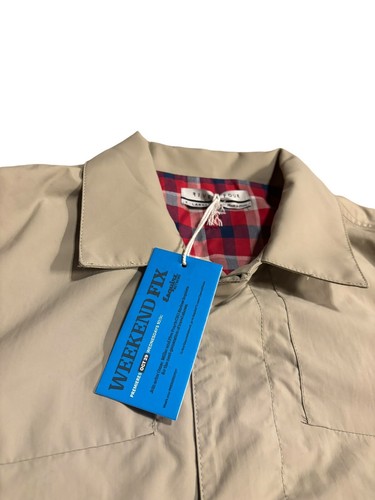 NWT Five Four Lined Tan Jacket Monterey Weekend Fix Size XL Shacket Button Up - Picture 3 of 5