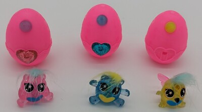 Lot Of 3 Rainbocorns Figures w/ Eggs