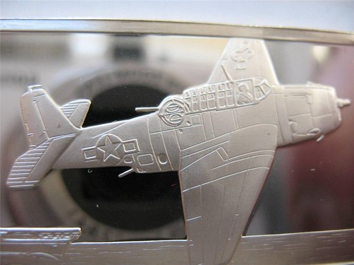 1-OZ.925 SILBER LUFT & SPACE BAR, 2285 GEPRÄGT (WWWII GRUMMAN TBF AVENGER) + GOLD - Bild 3 von 11