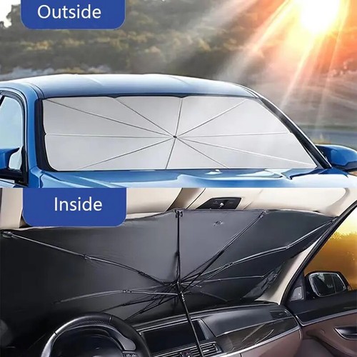 Car Windshield Sun Shade Foldable Umbrella Front Window Cover Visor Umbrella NEW - Picture 4 of 16