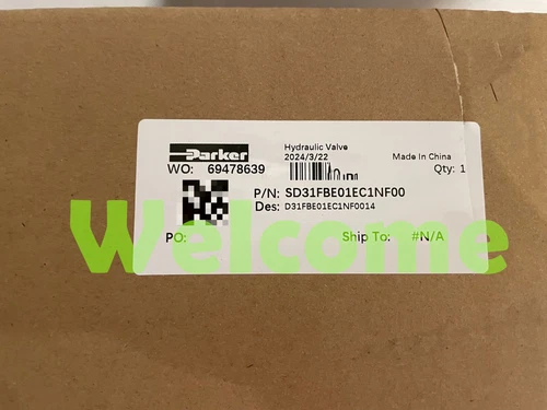 New Parker D31FBE01EC1NF0014 proportional valves Fast Shipping via FedEx or DHL