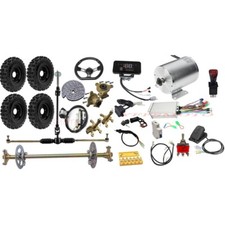 72V 3000W Brushless Motor 740mm Rear Axle Kit Pedal for GoKart 4 Wheeler Go Kart