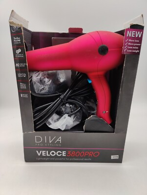 Diva Edit Veloce 3800 Pro Föhn - Haartrockner - 4 Hitze- und 2 Gebläsestufen