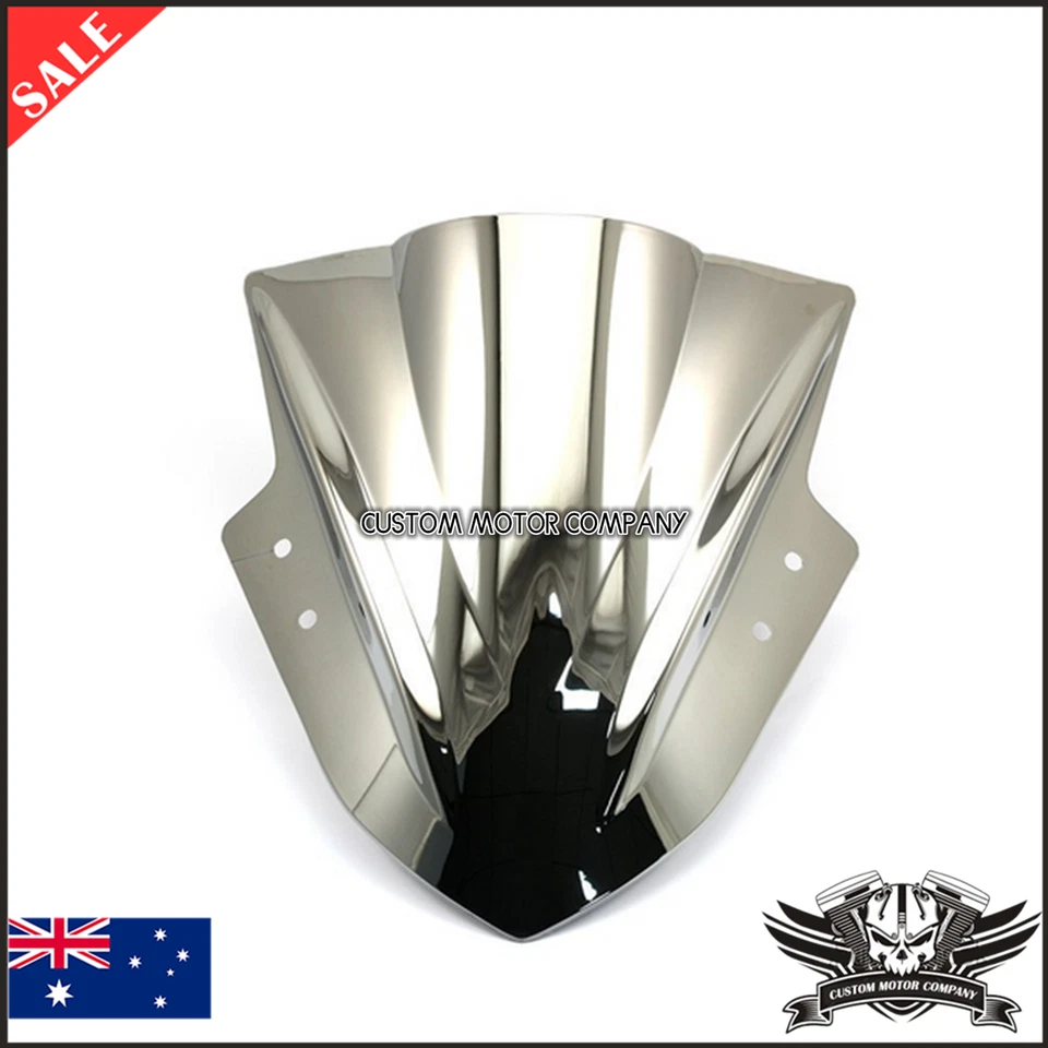 Parabrisas doble burbuja Kawasaki Ninja 300 EX300 2013-2015 plateado Foto 2 de 4