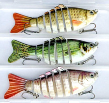Lifelike 7 Segments fish lure 3PCS Multi-Join...