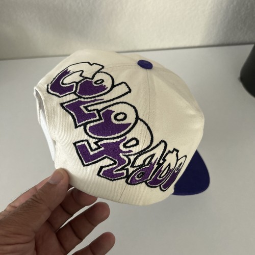 Full Graffiti Colorado Rockies Custom Snapback Hat Cap Two Tone Cream Dome - Picture 10 of 12