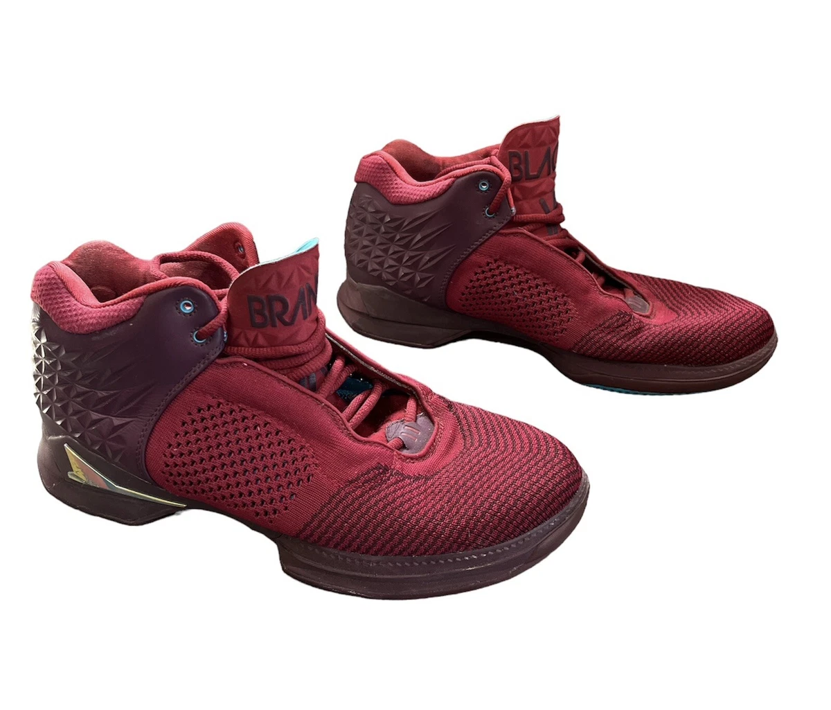 BRANDBLACK J Crossover Mid Lace Up Red Burgundy Sneakers Shoes