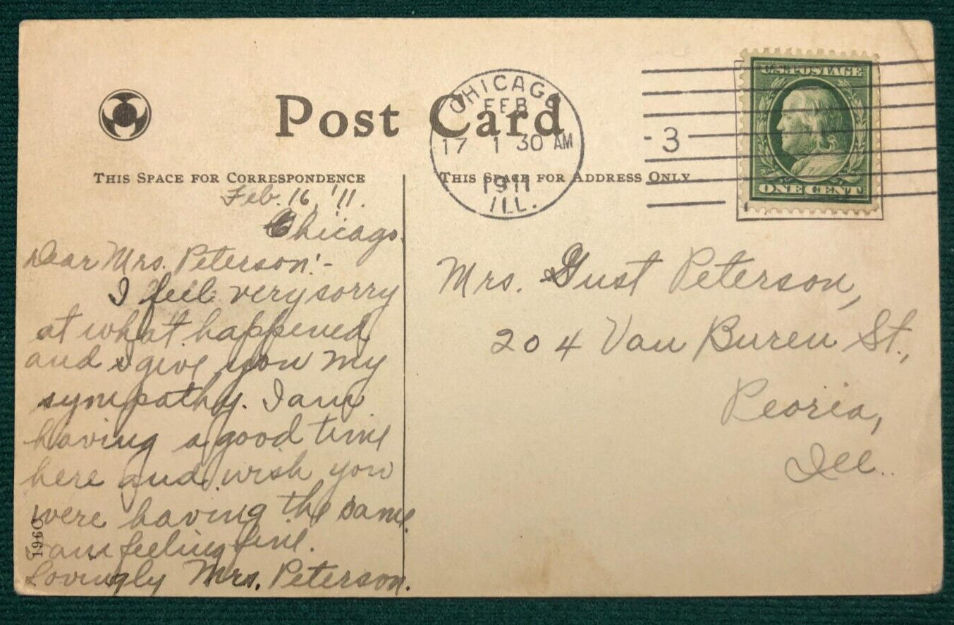 Boating On North Pond, Lincoln Park, Chicago Illinois Postcard, Posted