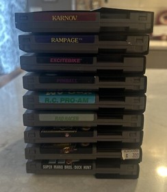 Lot of 9 Original NES Nintendo Games MARIO RC PRO-AM KARNOV..VNTG UNTESTED READ