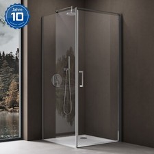 Duschkabine 90x90 100x100cm Schwingtür Dusche Duschabtrennung H:195 8mm ESG Nano