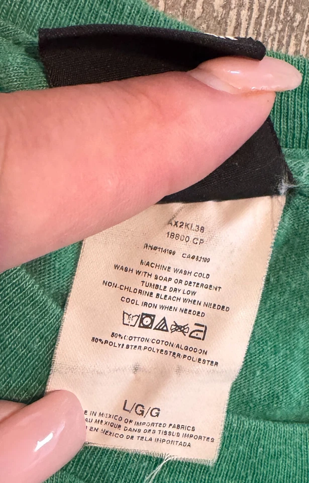 Camiseta Quiksilver Verde Gráfico Logo Estampado Jóvenes Niños L Manga Corta Crew Foto 4 de 4