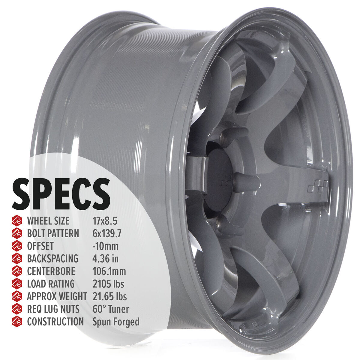 CIRCUIT OFFROAD STELLER 17X8.5 6X139.7 -10MM BATTLESHIP GREY CIRCUIT OFFROAD STELLER 17X8.5 6X139.7 -10MM BATTLESHIP GREY