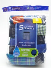 5pr Boy's Hanes Plaid Boxer Shorts Medium 10-12