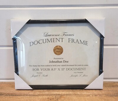 Lawrence Frames 352081 Black for your 8.5''×11'' Document Frame