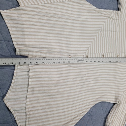 Soft Surroundings Artsy Contrasting Stripe Asymmetrical Hemline Boho Tunic Sz L - Picture 17 of 19