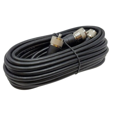 Shark Antennas SH-D818P Low Loss RG-59 Co-Phase Double Coax, 18ft Long