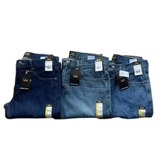 Lee Men's Legendary Regular Fit 100% Cotton Denim Straight Leg Jeans All Sizes