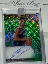 2017-18 Panini Spectra Green Scope 1 of 1 Donovan Mitchell Rookie Auto White Box