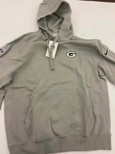 GREEN BAY PACKERS Men's Nike Heather Gray Logo Pullover Hoodie NWT