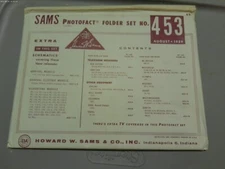 SAMS PHOTOFACT FOLDER SET NO.453