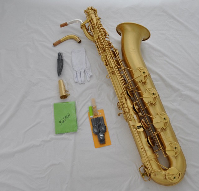 Professional Antique Baritone saxophone Eb Bari Sax Low A Key 2 Necks With Case eBay