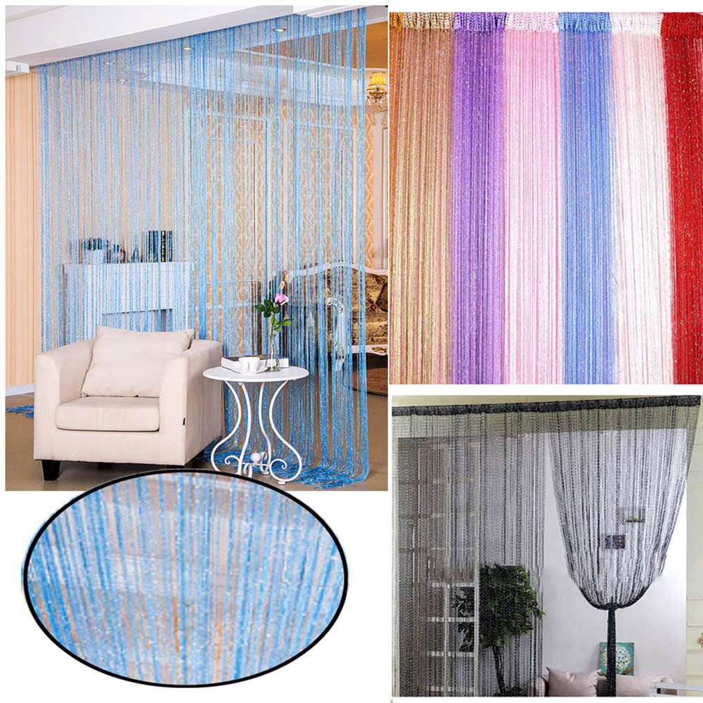 String Door Curtain Screen Window Fly Panel Tassel Fringe Room Beaded  Screen USA