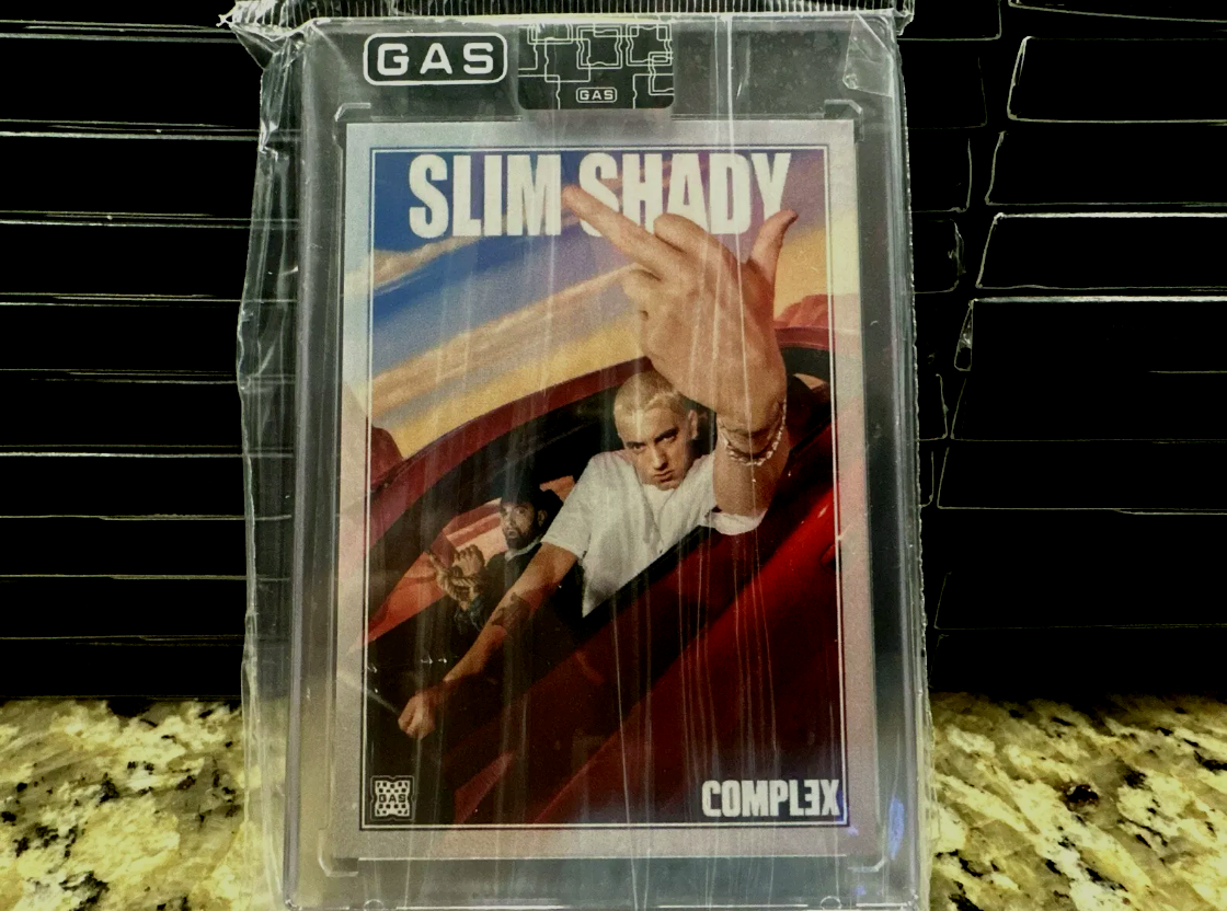 【Blue】Eminem Complex x GAS Trading Cards Complex Slim Shady Eminem Card BLUE Foil Parallel HOLO /200