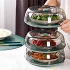 Multilayer Stackable Dust Proof Plate Food Cover Round Dish Cover Clear Plastic