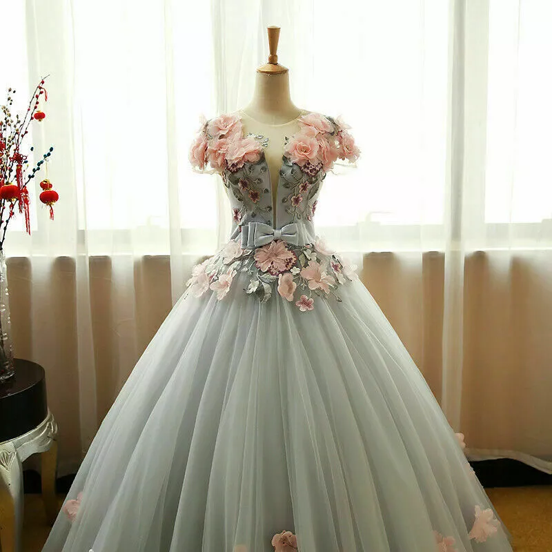 Grey dress with pink flowers top