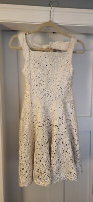 Pe De Chumbo Hand Woven Laced Yarn Dress Size Small MSRP: $500
