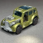 Hot Wheels Redlines, Cockney Cab ,Yellow, Brown Inter.,HK,