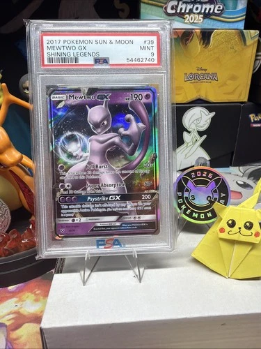2017 POKEMON SUN & MOON SHINING LEGENDS #39 MEWTWO GX SHINING LEGENDS PSA 9