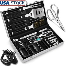 35pcs BBQ Grill Tool Set Stainless Steel Accessories Outdoor Cooking Kit New
