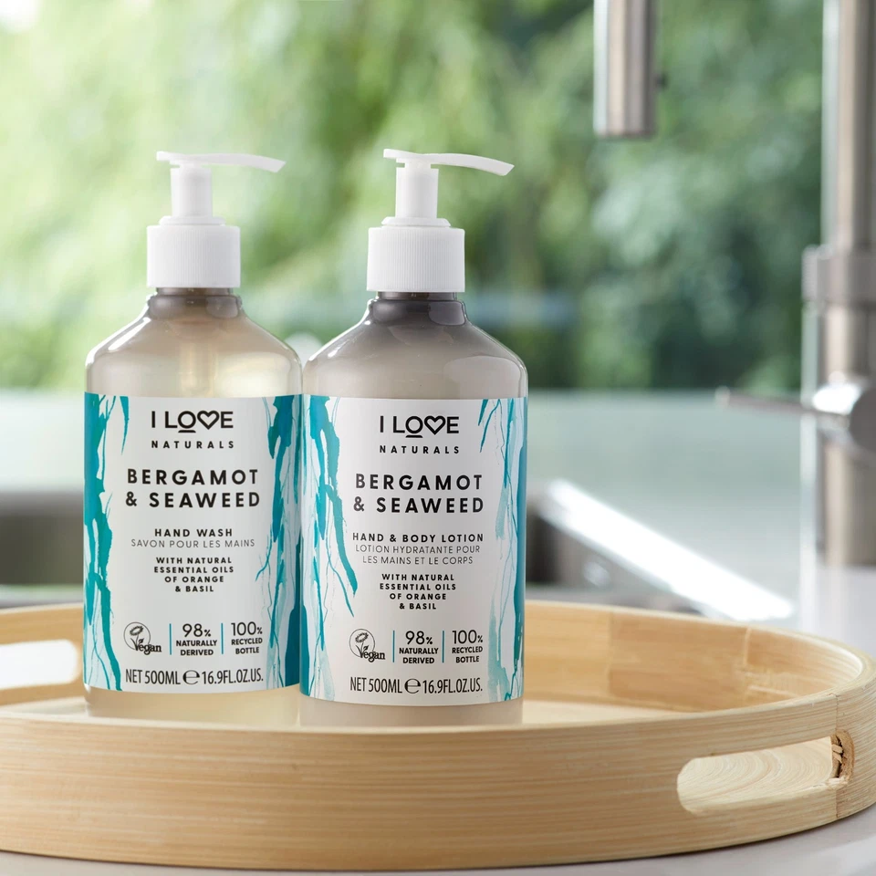 I Love Naturals Bergamot & Seaweed Hand Wash with Essential Oils 500ml - Image 2 of 4