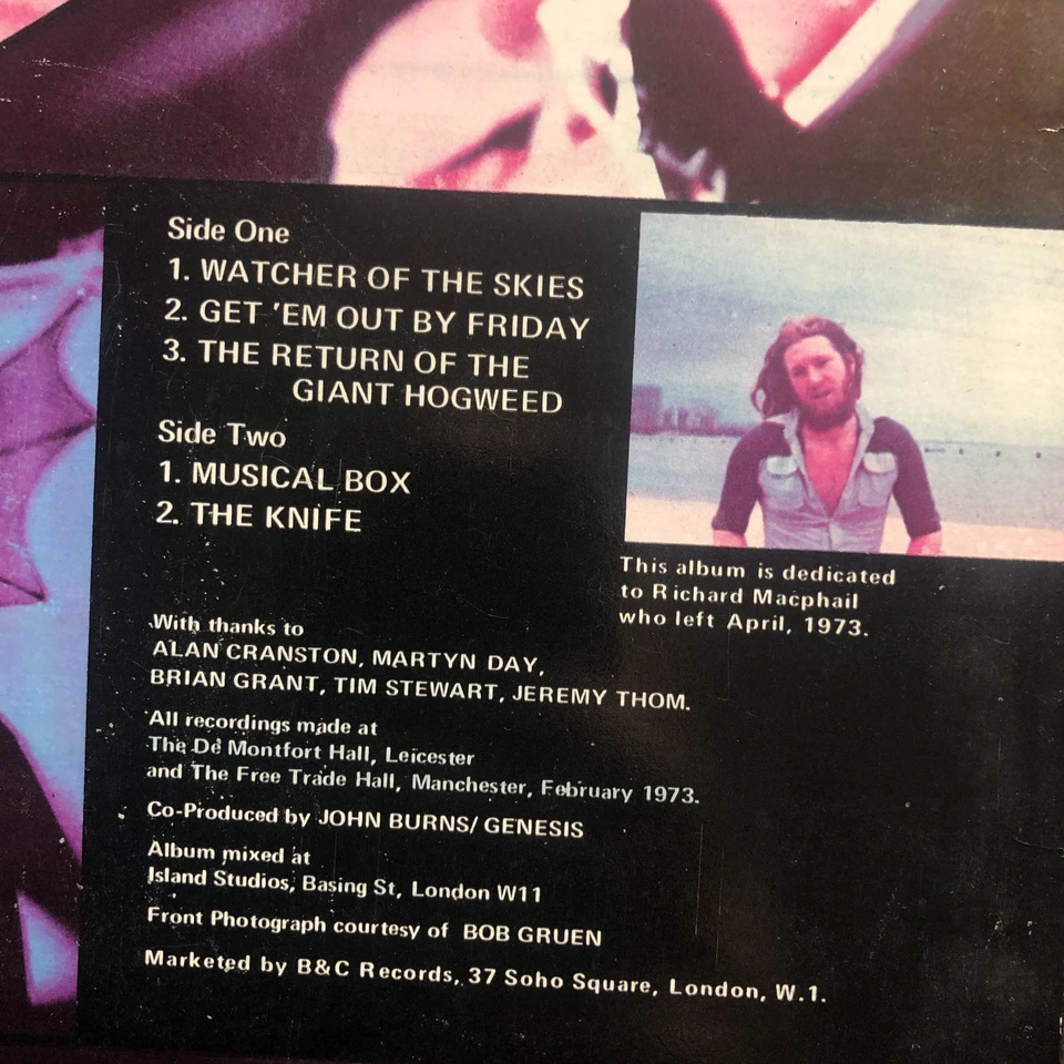 Genesis Live Lp French import Peter Gabriel Phil Collins Ex - Image 3 of 4