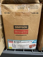 Simpson Strong Tie H10AZ Hurricane Tie Galvanized Steel (25 units each)