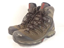 Men's Salomon Quest 4D GTX Gore-Tex Mid Athletic Hiking Boots Brown Size 10.5