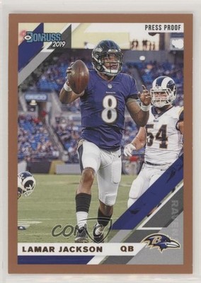 2019 Panini Donruss Photo Variation Press Proof Bronze Lamar Jackson #25V e6p
