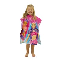 Barbie Baumwolle Handtuch Poncho Robe Kids Kapuzen MäDchen Mermazing Pool Strand