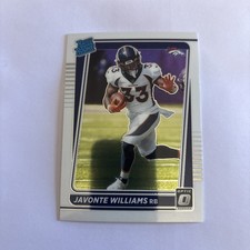 Javonte Williams 2021 Donruss Optic Football Rated Rookie Base #215 Broncos