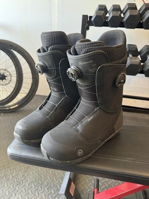 Nidecker Rift Double Boa Snowboard Boots Men's US 10.5 - Black - All Mountain