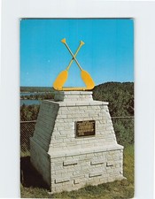 Postcard Canoe Racing Association Memorial Monument Michigan USA