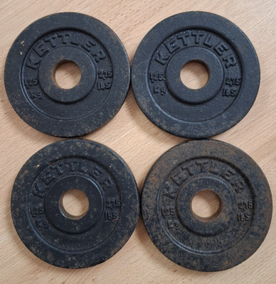 Hantelscheiben, Gusseisen, Kettler, 4 x 1,25 kg