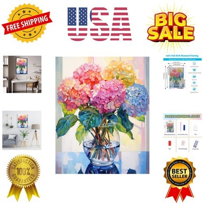 Hydrangea Diamond Painting Kits for Adults-Flowers Diamond Art Kits for Adult...
