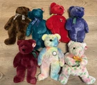 Lot 7 TY Beanie Buddy Bears Plush Stuffed Animal Vintage Retired NWT