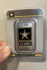 1 oz Silver Bar - U.S. Army Logo (New) .999 Pure Silver Licensed Product Us Army