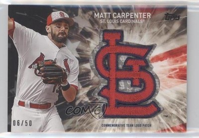2017 Topps Independence Day Team Logo Black 6/50 Matt Carpenter Patch 0t2